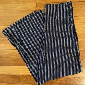 Wide leg striped Gap pants.